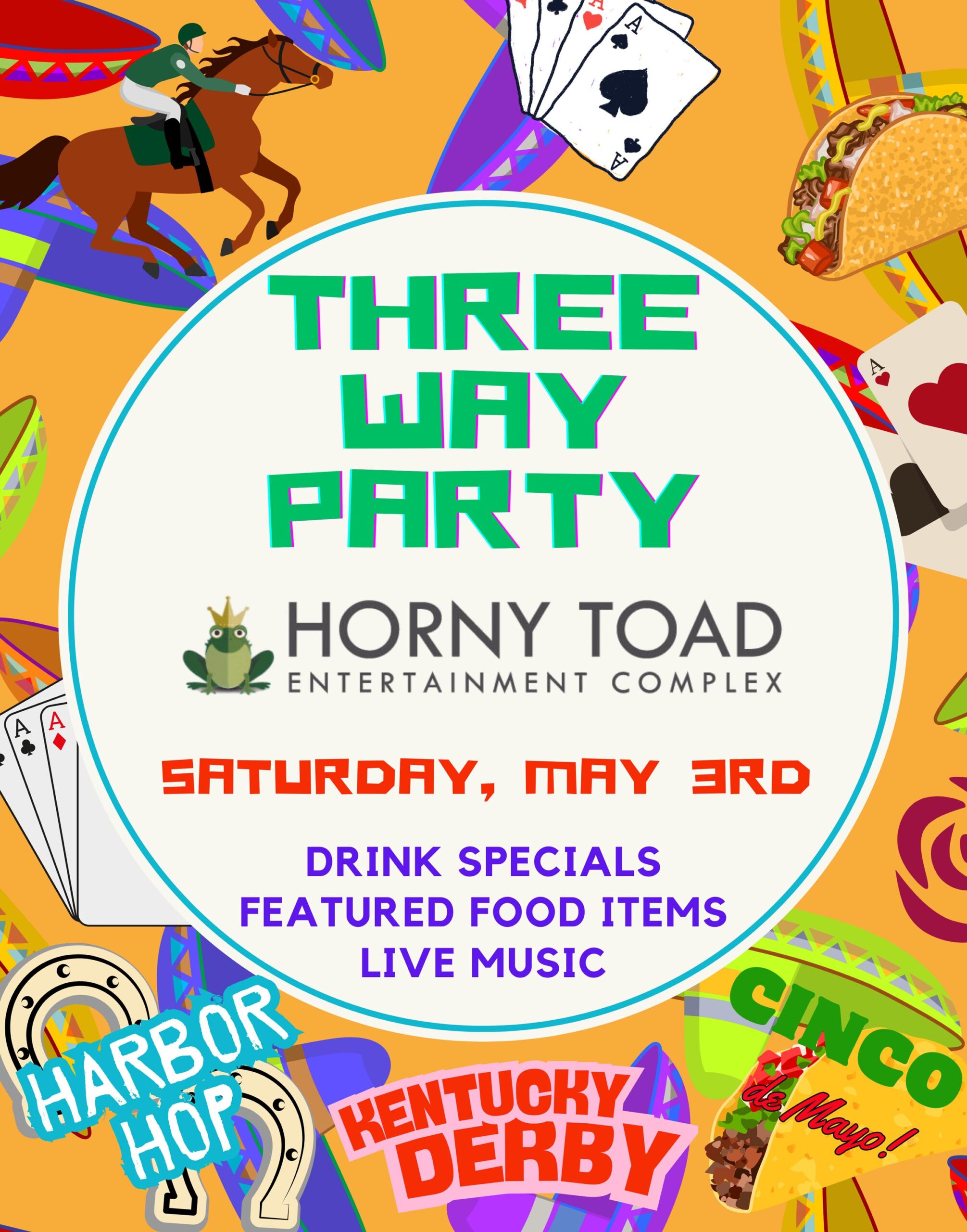 flyer for mardi gras event