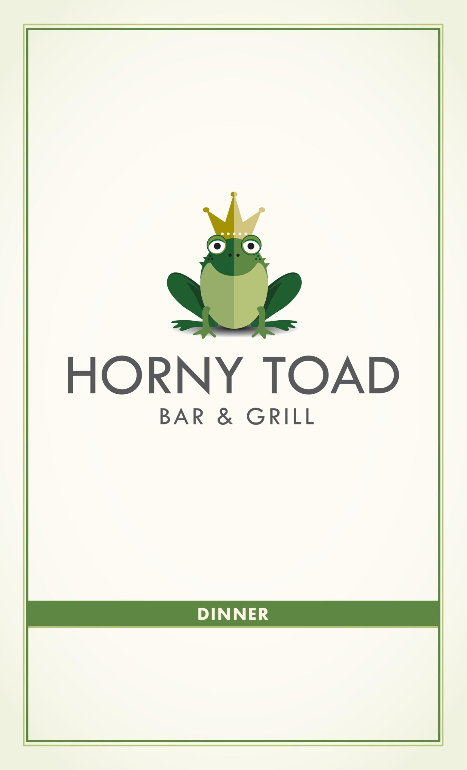 H. Toad's Lunch & Dinner Menu